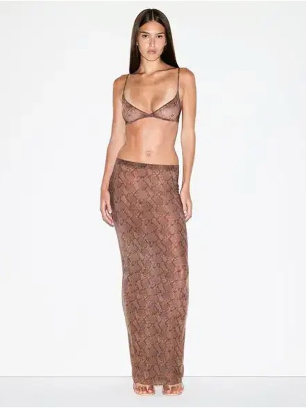 SKIMS Milky Sheer Long Skirt XS
